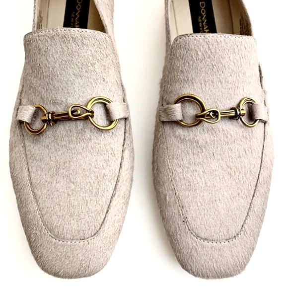 NWT DONNA KARAN New York 'Debz' Drum-Dyed Brazilian Cow Fur Convertible Loafers - Picture 3 of 14